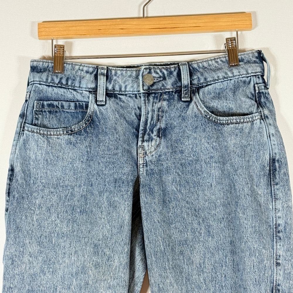 Hollister 2 Low-Rise Baggy Jeans Retro Grunge Indie Acid Wash Womens Wide Leg - Picture 2 of 7